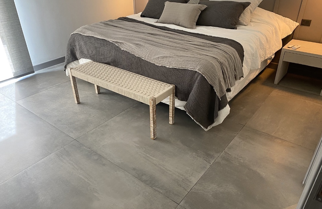 Porcelanato Simil Cemento Vite 120x120 Antico Light Grey Natural