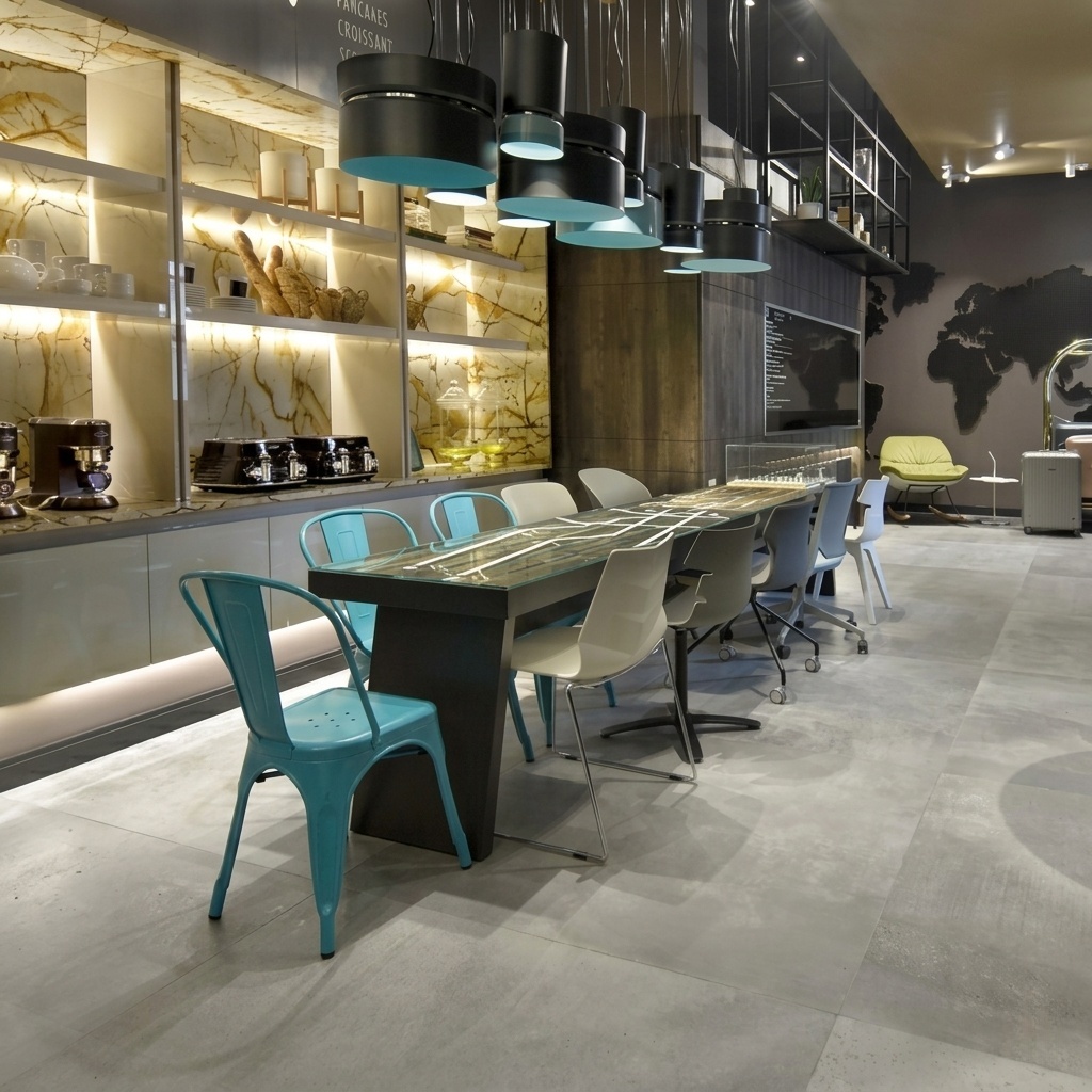 Porcelanato Simil Cemento Antideslizantes Vite 120x120 Antico Light Grey