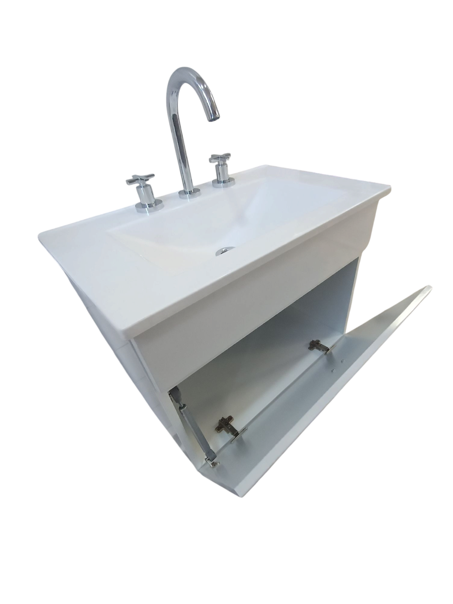 Vanitory Con Bacha De 3 Agujeros Para Colgar FI Lanin Blanco 50 cm