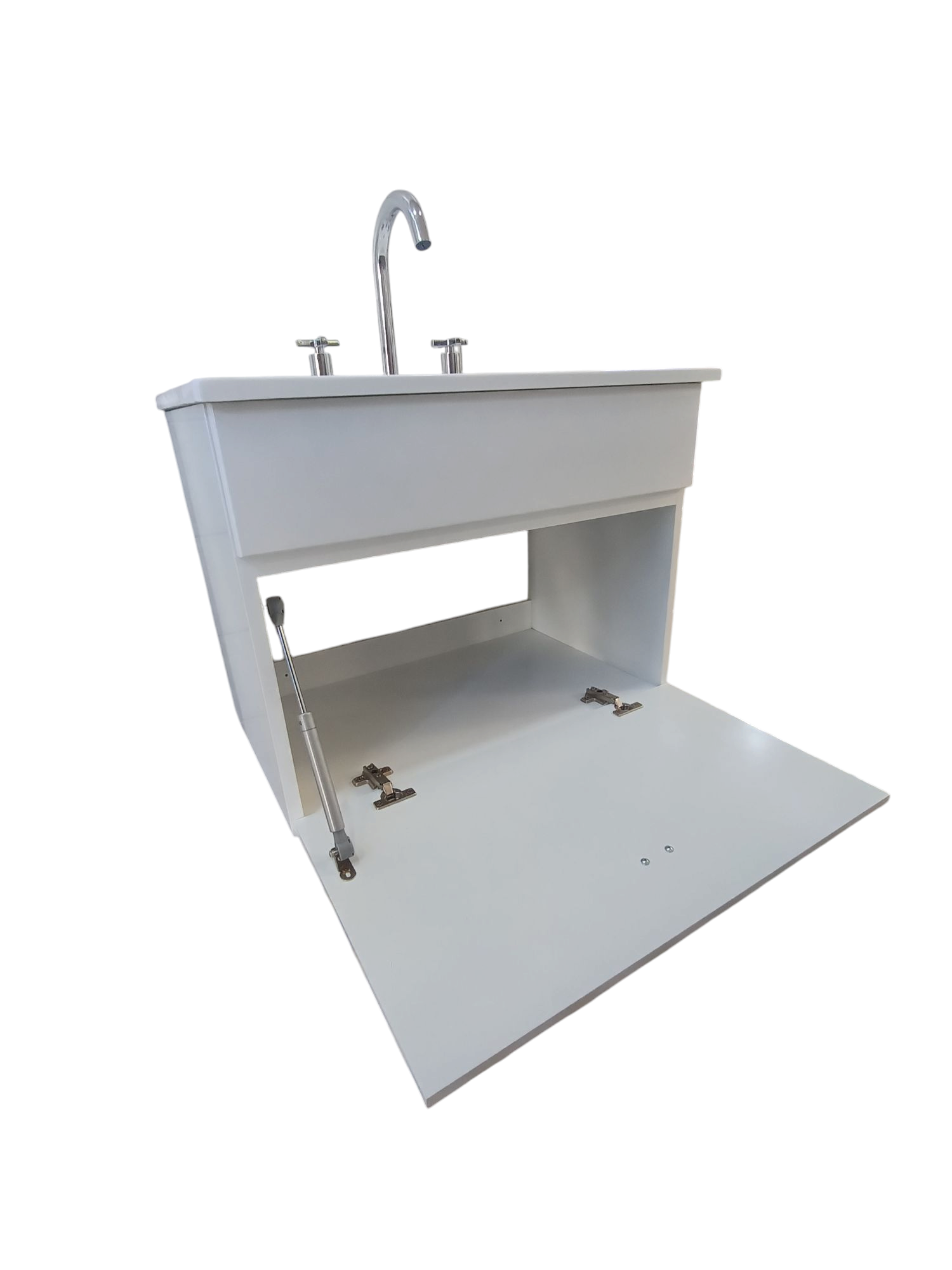 Vanitory Con Bacha De 3 Agujeros Para Colgar FI Lanin Blanco 50 cm