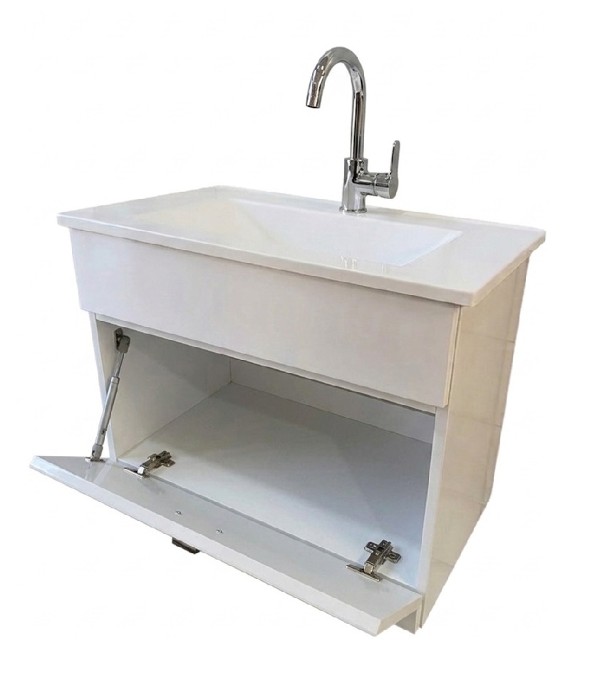 Vanitory Con Bacha Monocomando Para Colgar FI Lanin Blanco 50 cm
