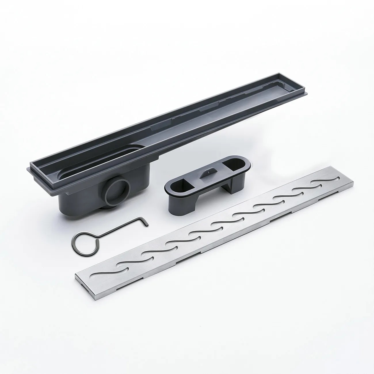 Desagüe Lineal de ABS Para Ducha Atrim Clásico Ondas Mate 45 Cm DPP450T07
