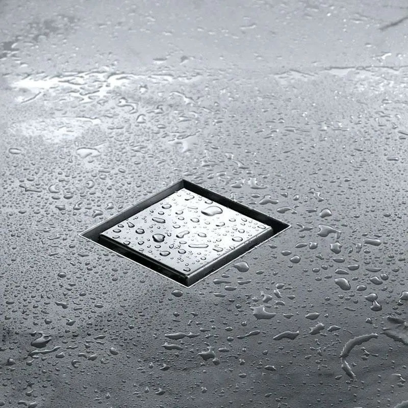 Desagüe Cuadrado De Acero Para Ducha Atrim Brillante 10x10 DA100T02