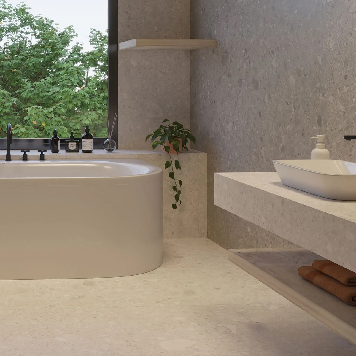 Porcelanato Natural San Lorenzo 80x80 Ceppo Di Gré Avorio