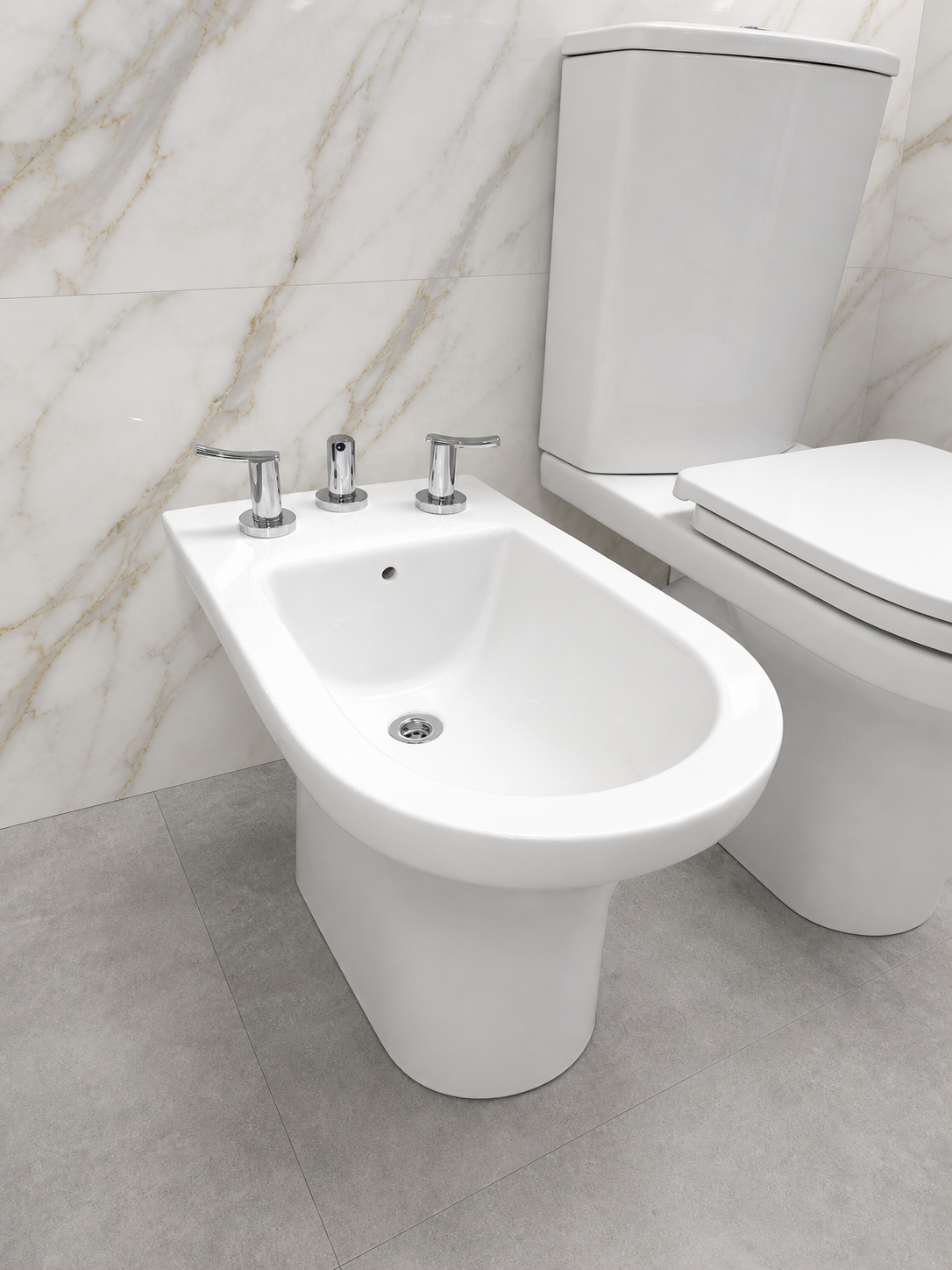 Bidet Ferrum Varese De 3 Agujeros  Blanco