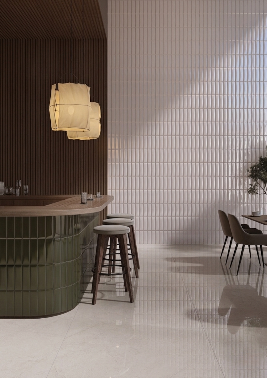 Porcelanato Pulido Brillante Portobello 90x90 Nomad Grey
