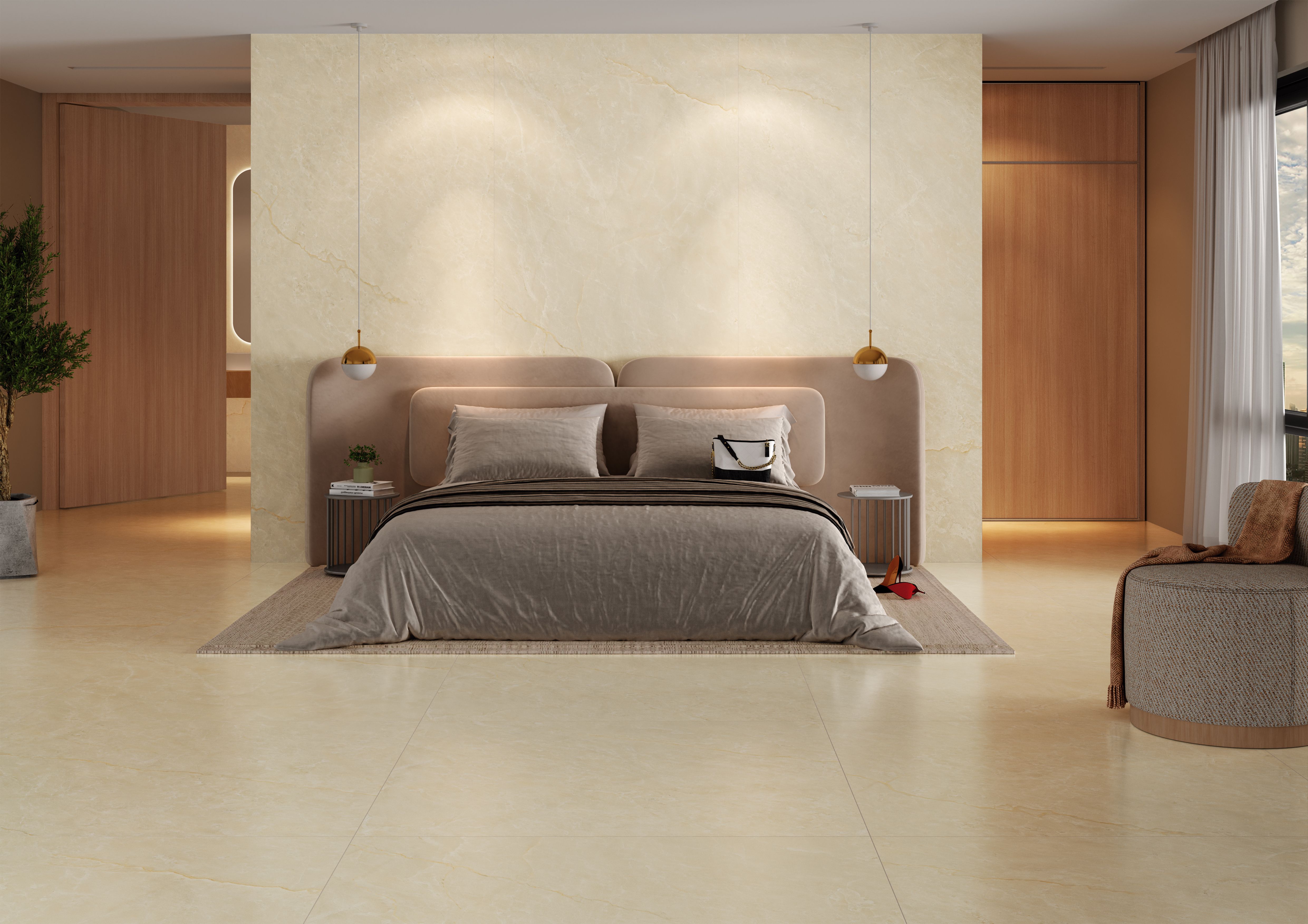 Porcelanato Natural Portinari 120x120 Avorio Gold