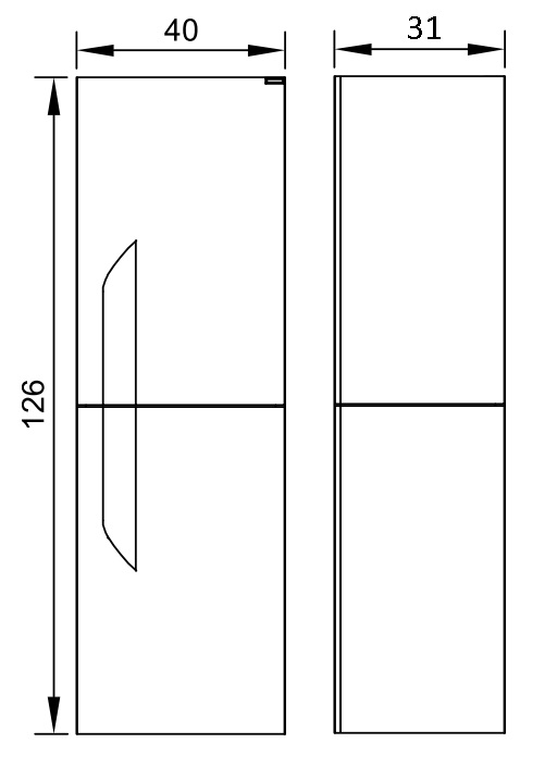 Armario Colgante Schneider Rivo 40 Cm Blanco