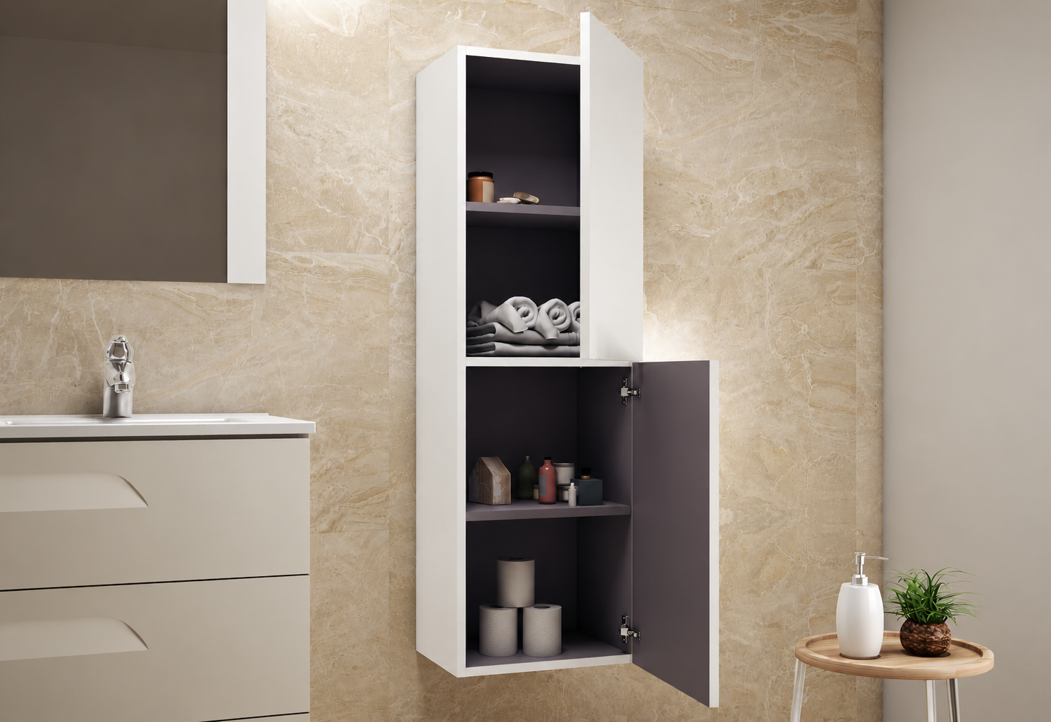 Armario Colgante Schneider Rivo 40 Cm Blanco