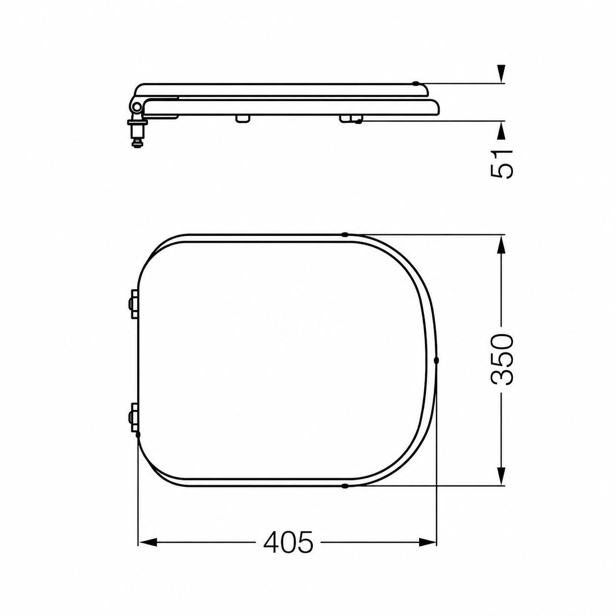 Tapa Para Inodoro Ferrum Bari Blanca TKX-b de madera con herraje plástico