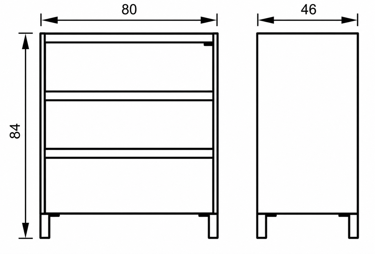 Vanitory De Pie Monocomando Schneider Lina 80 Cm Cenere