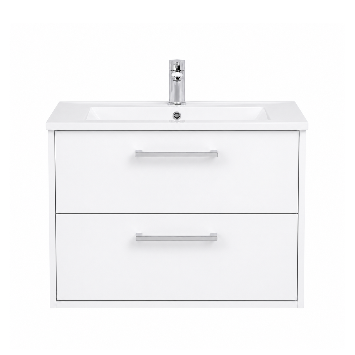 Vanitory De Colgar Con Bacha Monocomando Campi Bossa Blanco 80 cm