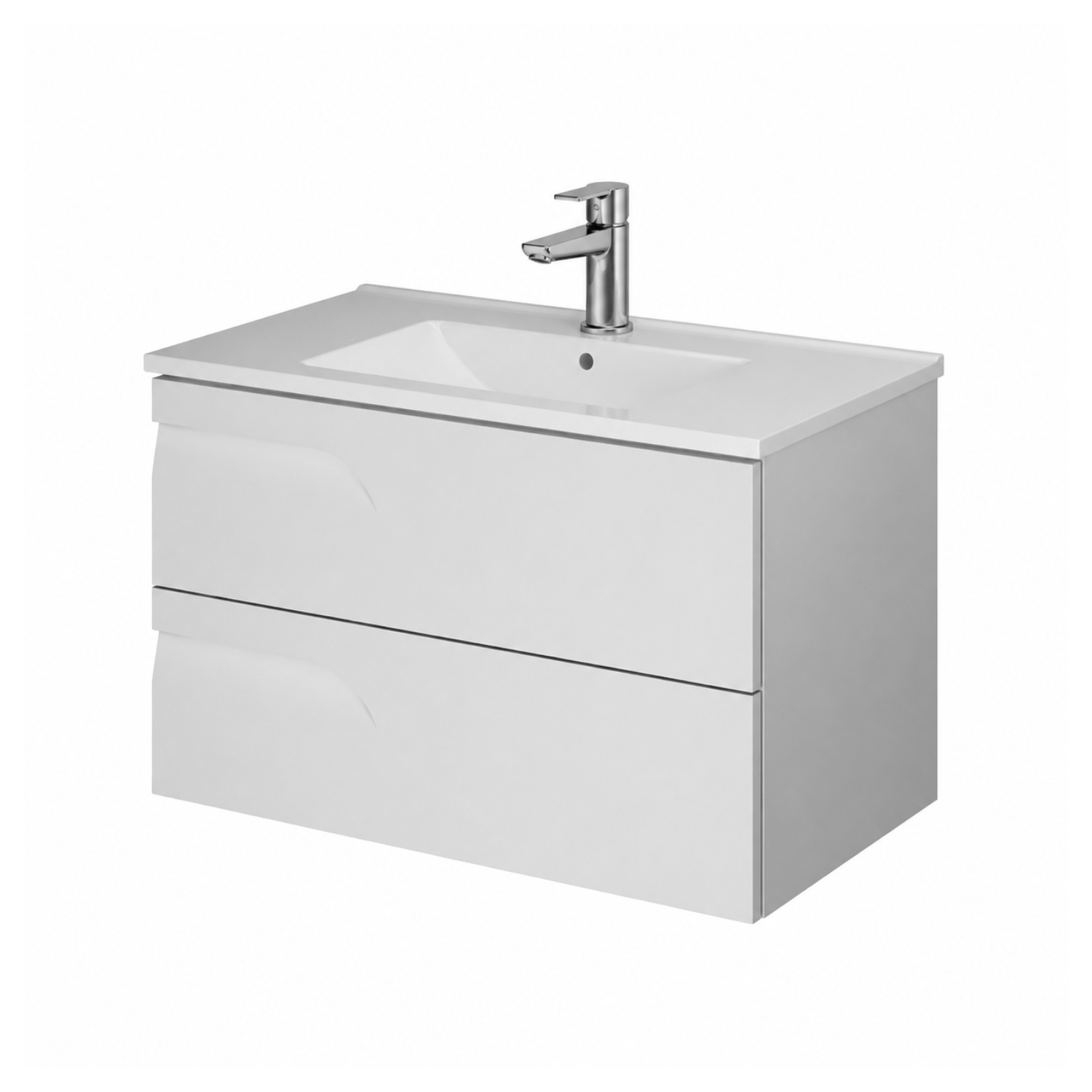 Vanitory De Colgar con mesada Monocomando Schneider Rivo 60 Cm Blanco