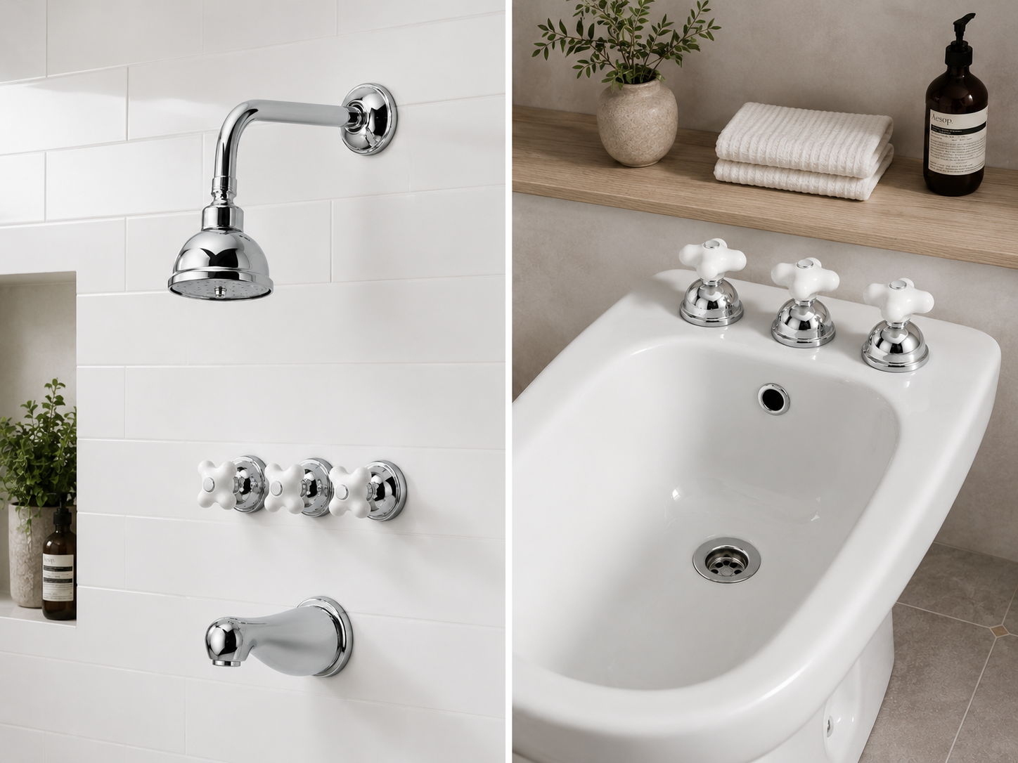 Griferia Bimando Para Ducha Con Transferencia Fv Pomba 103/57