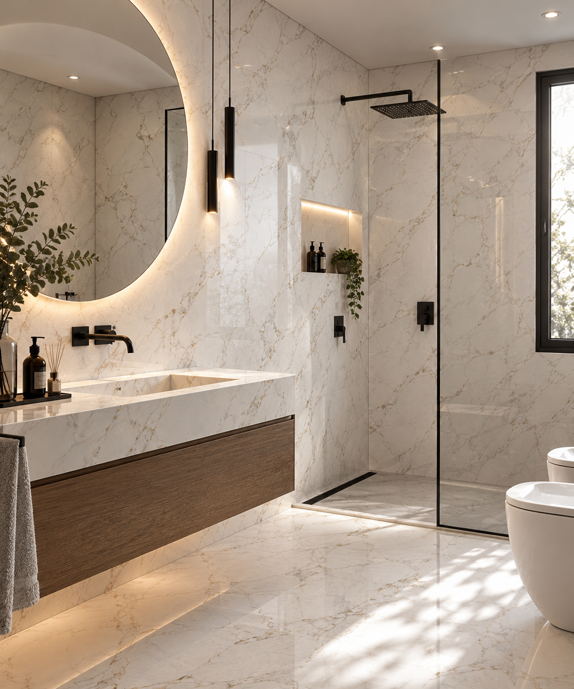 PANEL PLACA DE PVC CARRARA NEO BRILLANTE 122X244