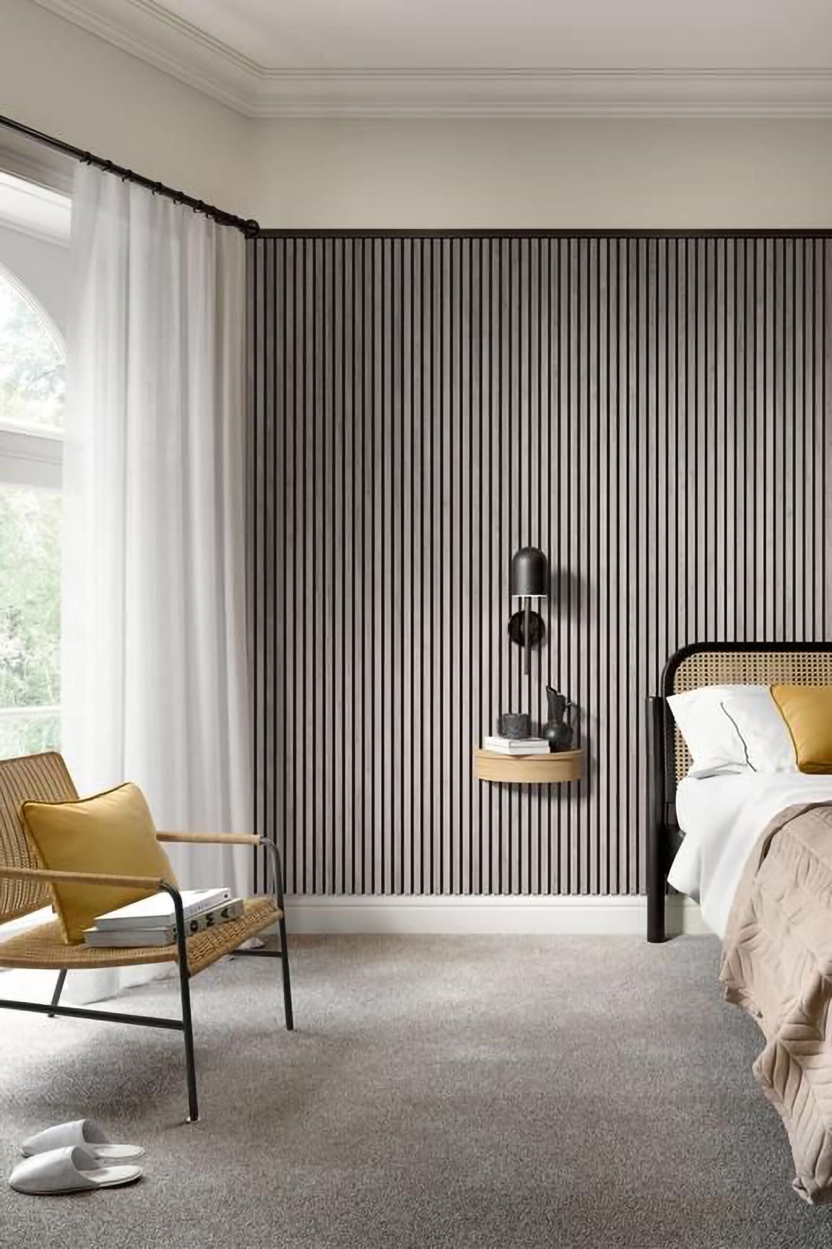 Wall Panel 16x270 De PVC Para Pared Estilo Japandi Balkan Grey