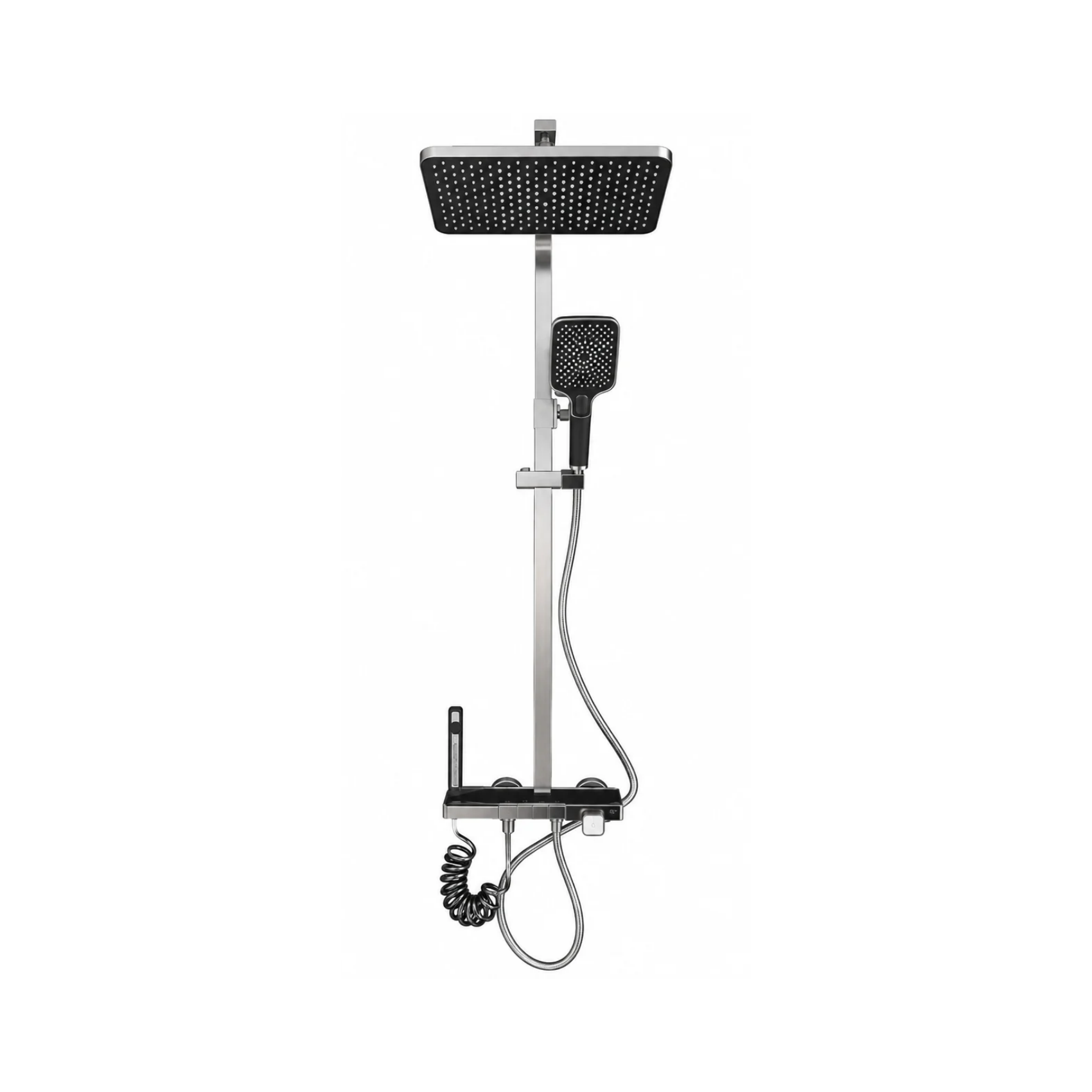 Columna Grifería de Ducha Con Duchador Cromo Negro – Cod M4150B